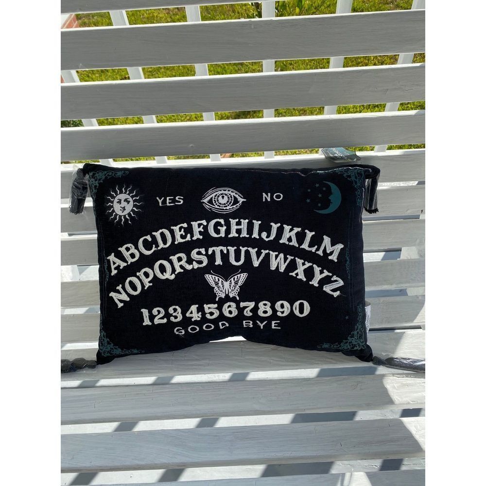 Ouija Board Tassel Accent Pillow New